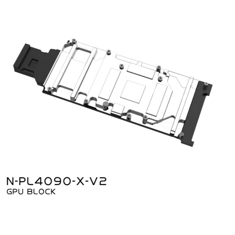 Rtx 4090 Water Block - N-PL4090-X-V2 GPU Water Block Struktur Logam