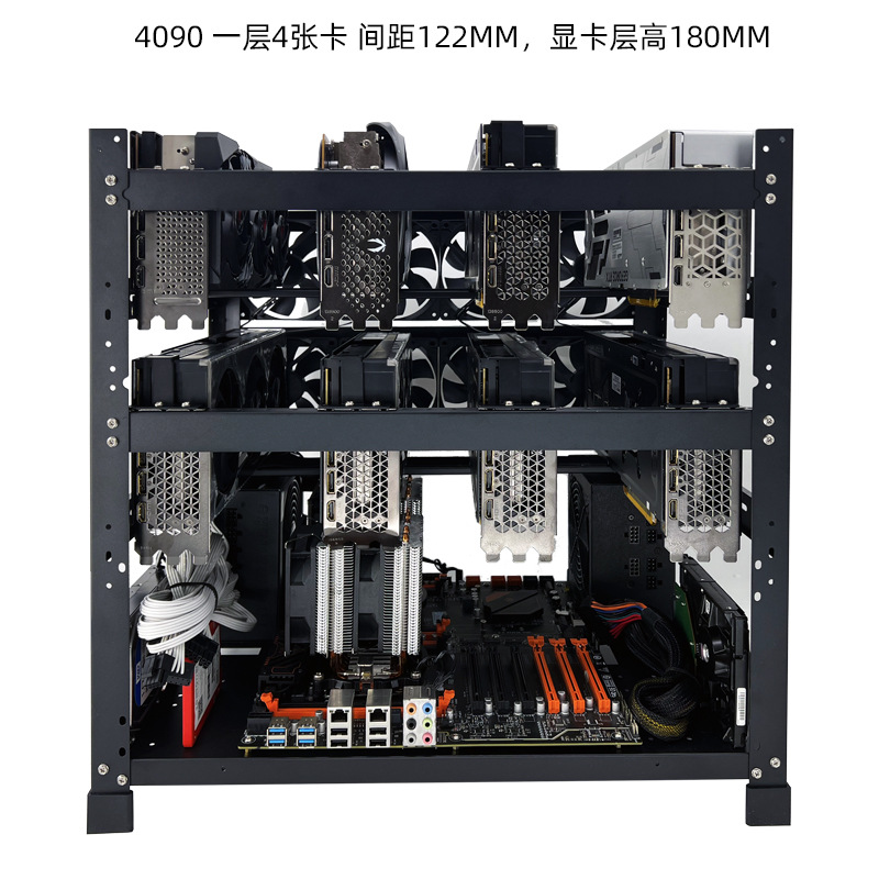 Rak GPU Terbuka yang Dapat Dit - Gpu Mining Rig Frame 8 Gpu ulasan dan harga