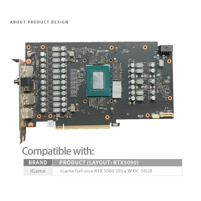 Blok GPU Bykski untuk IGame RT - Rtx 5080 16Gb ulasan dan harga