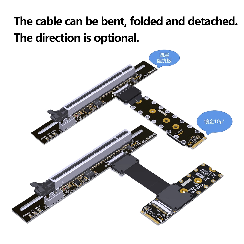 Kabel Ekstensi Kartu Grafis PC - Pcie 5.0 Gpu Riser Cable ulasan dan harga